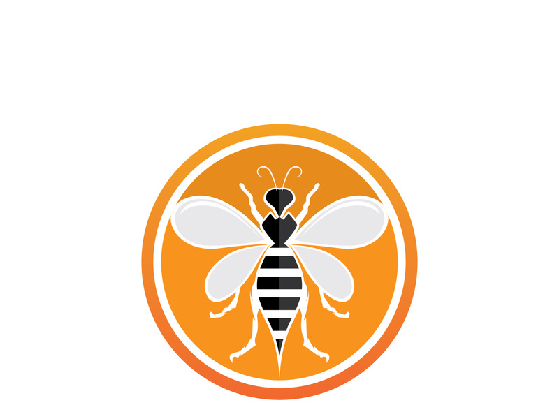 Bee Logo Template vector icon illustration design