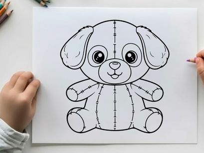 Cute puppy sitting cartoon vector illustration flat design