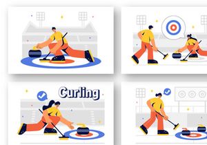 9 Curling Sport Illustration