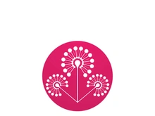 Dandelion flower logo vector