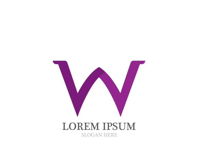 W Letter Logo Template vector illustration design