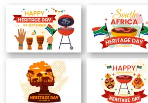 12 Happy Heritage Day South Africa Illustration