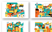10 Steelworks Vector Illustration