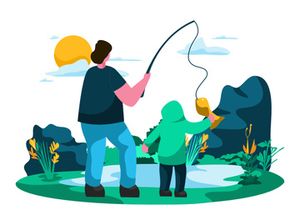 Father Day Flat Illustration Minimalist Modern