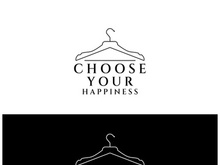 Simple clothes hanger logo details with creative design.for business, boutique, fashion, lifestyle, beauty, wardrobe, wedding dress, clothing store