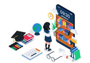Online education illustration v3