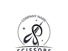 Scissors Logo Design Icon Template. Modern simple design. barbers tools and barbershop. Vector Illustration