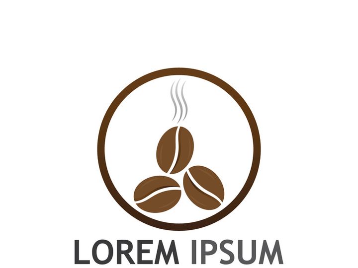 Creative coffee bean logo design.