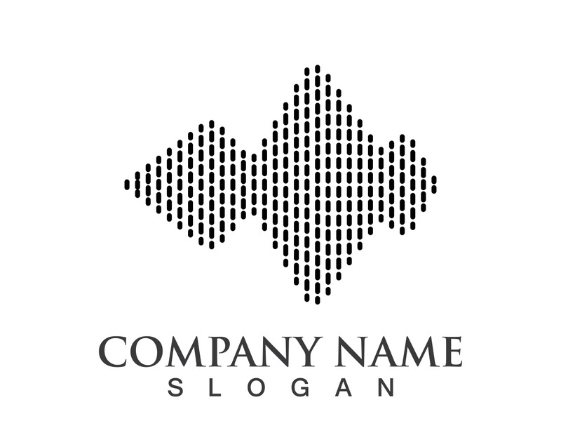 Sound waves vector illustration design template