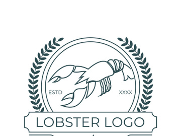 Vintage lobster logo preview picture