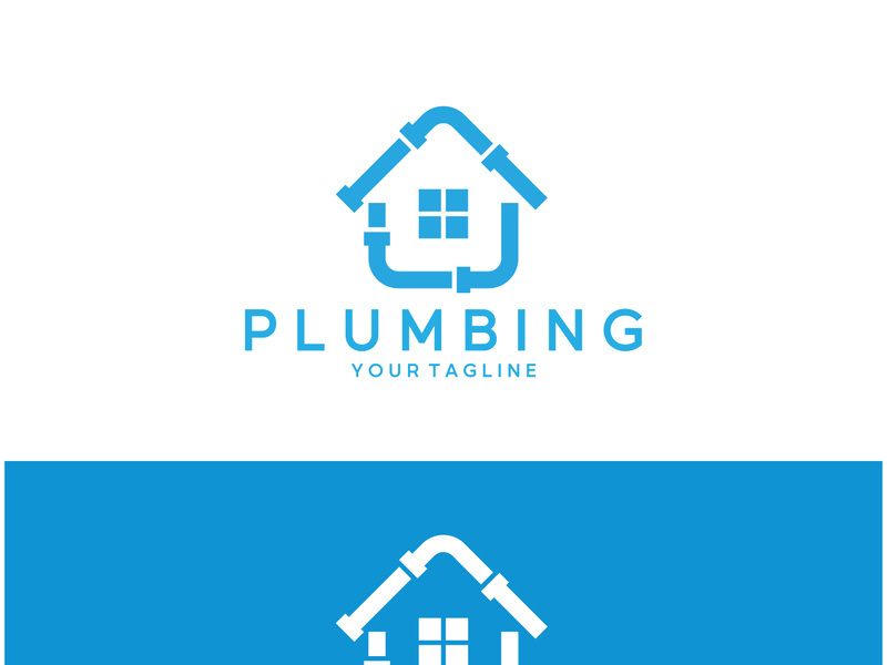 Plumbing logo vector design template. water pipe logo design.Leaking water logotype,Design Concept, Creative Symbol, Icon