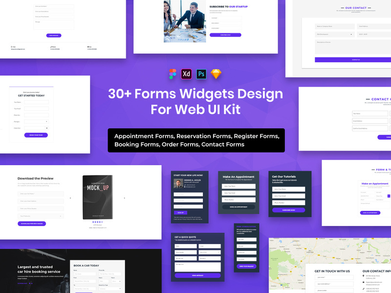 31 Forms Widgets Designs For Web UI Kit