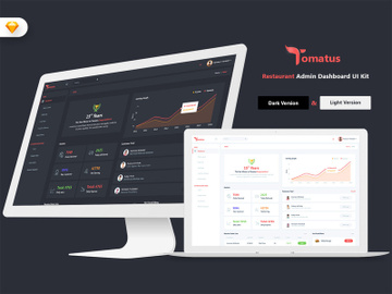 Tomatus-Restaurant Admin Dashboard UI Kit (SKETCH) preview picture