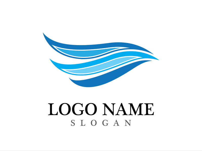 Wave beach vector illustration design logo