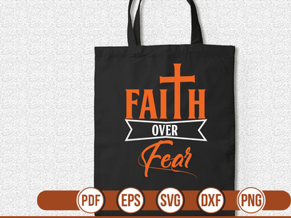 faith over fear t shirt Design