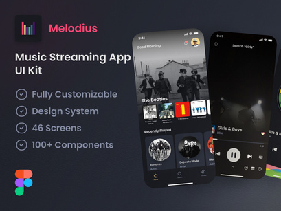 Melodius - Music Streaming App UI Kit