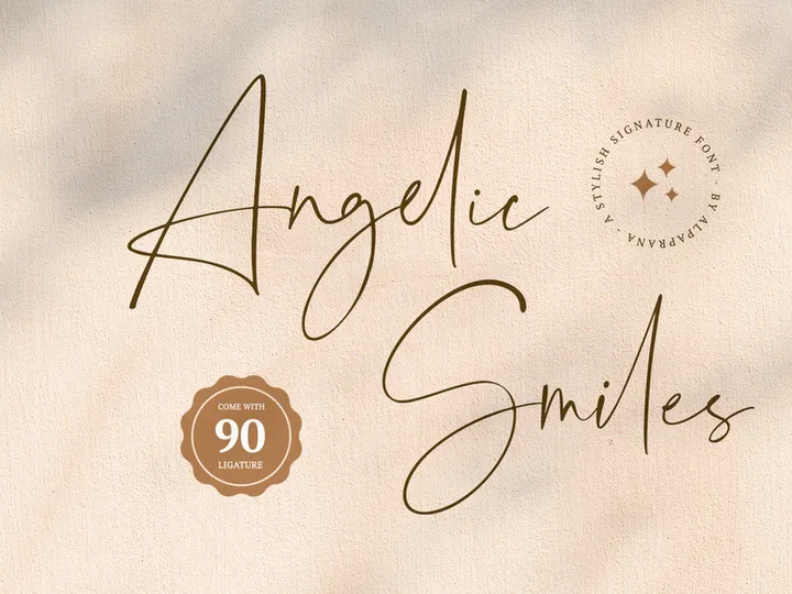 Angelic Smiles - Stylish Signature Font