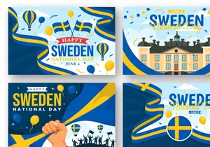 12 Sweden National Day Illustration