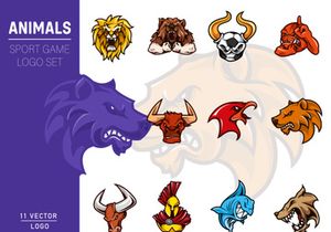 Aggressive Mascot Animal Logo Sport For Gaming Set