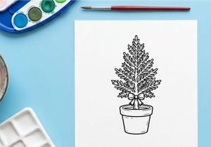 Sala de estar festiva vacía con decoraciones navideñas