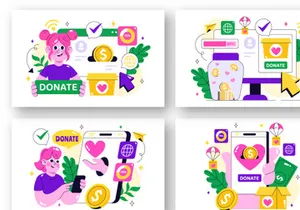 10 Online Fundraising Illustration