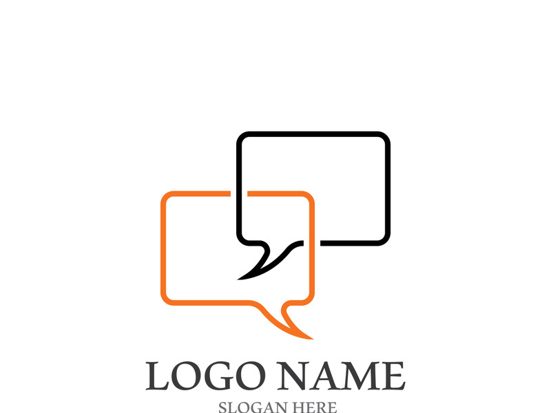 Speech bubble icon Logo template vector illustration