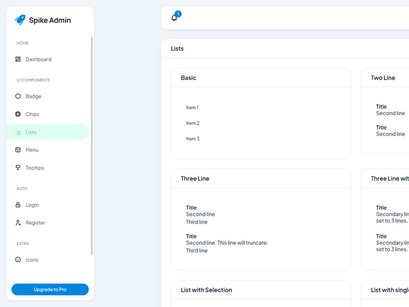 Spike Angular Free Admin Dashboard Template