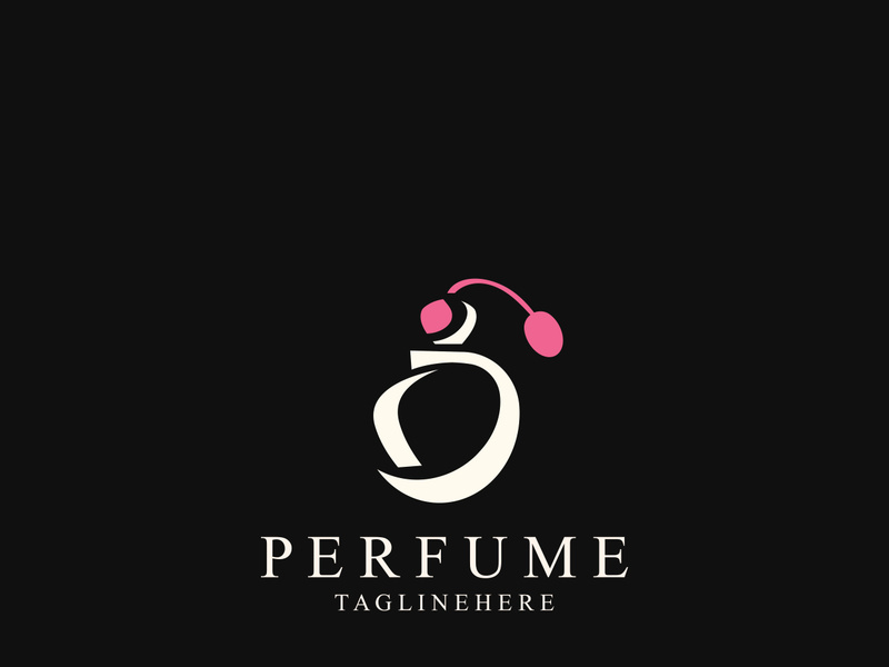 Perfume bottle logo design symbol can be used for business and cosmetic perfume shop template
