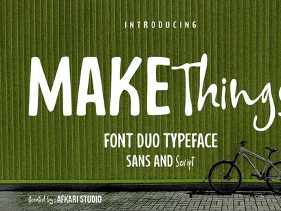 Make Things - Sans and Script Font Duo Typeface