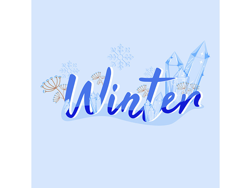 Winter banner flat vector template