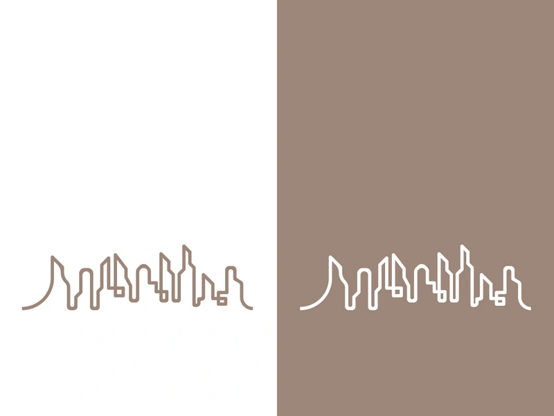 Modern city skyline icon silhouette vector illustration design