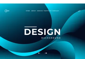 3D Blue Abstract Background Wave