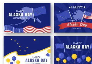 15 Happy Alaska Day Illustration