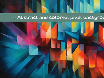 Abstract and colorful pixel background preview picture