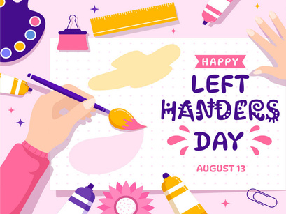 18 Happy Left Handers Day Illustration