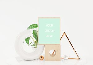 Abstract Geometric Shape Mock up Frame