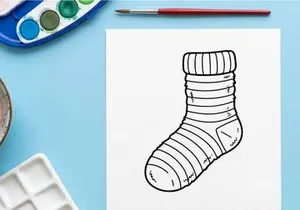 Kaos Natal bergaris tunggal terisolasi di latar belakang putih untuk dekorasi liburan yang meriah