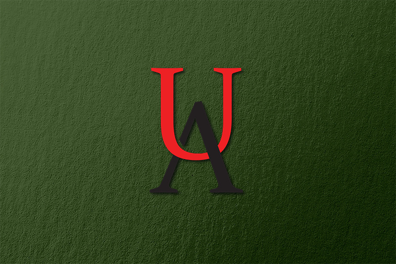 UA logo design in adobe illustrator