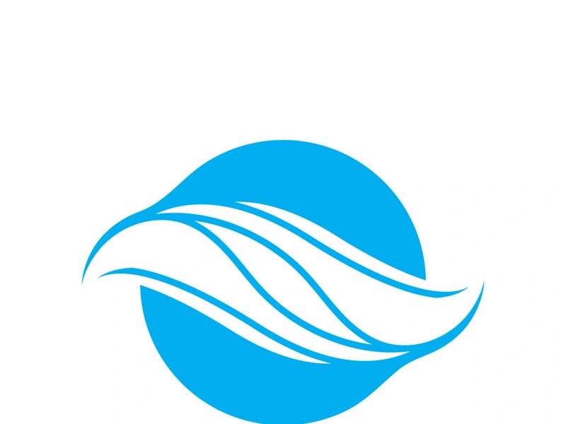 Wave beach vector illustration design logo