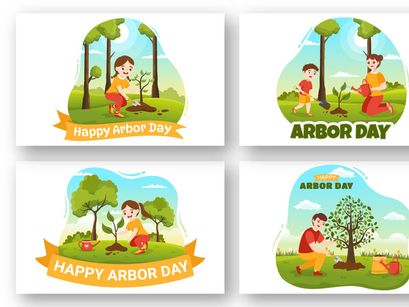 16 Happy Arbor Day Illustration