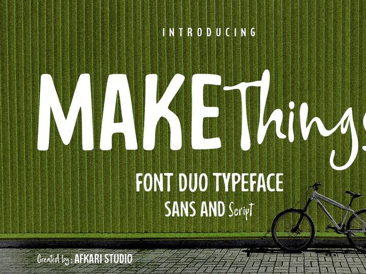 Make Things - Sans and Script Font Duo Typeface