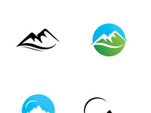 Mountain logo template. Vector illustration.