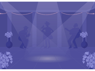 Dancefloor flat color vector illustration preview picture