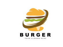 Burger Logo, Fast Food Design