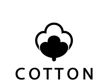 Soft natural organic cotton flower plant logo for cotton plantations, industries,business,textile,clothing and beauty,vector preview picture