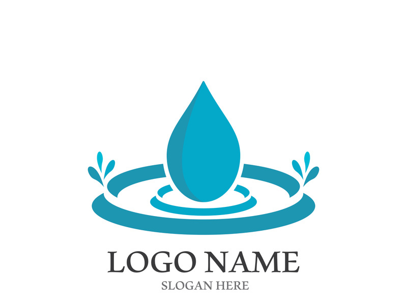 Water drop logo template vector illustration design