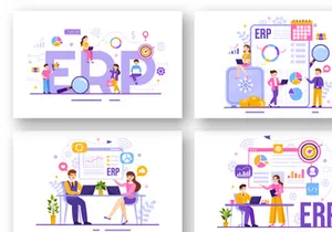 13 ERP Enterprise Resource Planning System Illustration
