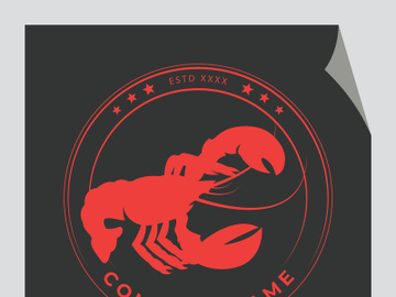 Vintage lobster logo preview picture