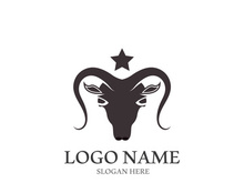 Goat logo template vector icon illustration design
