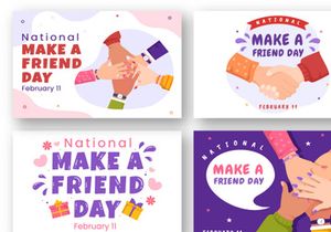 17 National Make a Friend Day Illustration